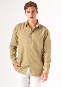 Olive Garden - Long Sleeve Italian Linen Shirt - Mr. Linen Co Mr. Linen CO