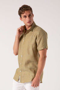 Olive Garden - Short Sleeve Italian Linen Shirt - Mr. Linen Co Mr. Linen CO