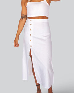 Ostuni - Italian Linen Midi Skirt - Mr. Linen Co Mr. Linen CO