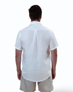 White - Short Sleeve Natural Hemp Shirt- Mr. Linen Co Mr. Linen CO